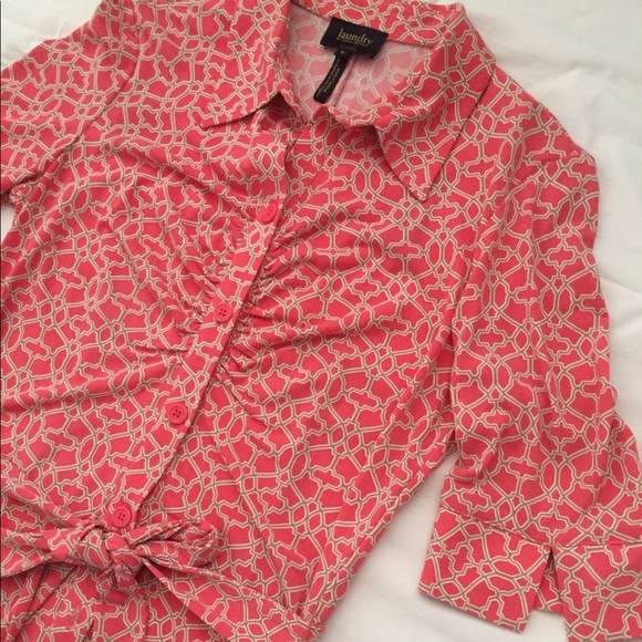 Laundry by Shelli Segal coral/tan dress - Picture 5 of 7